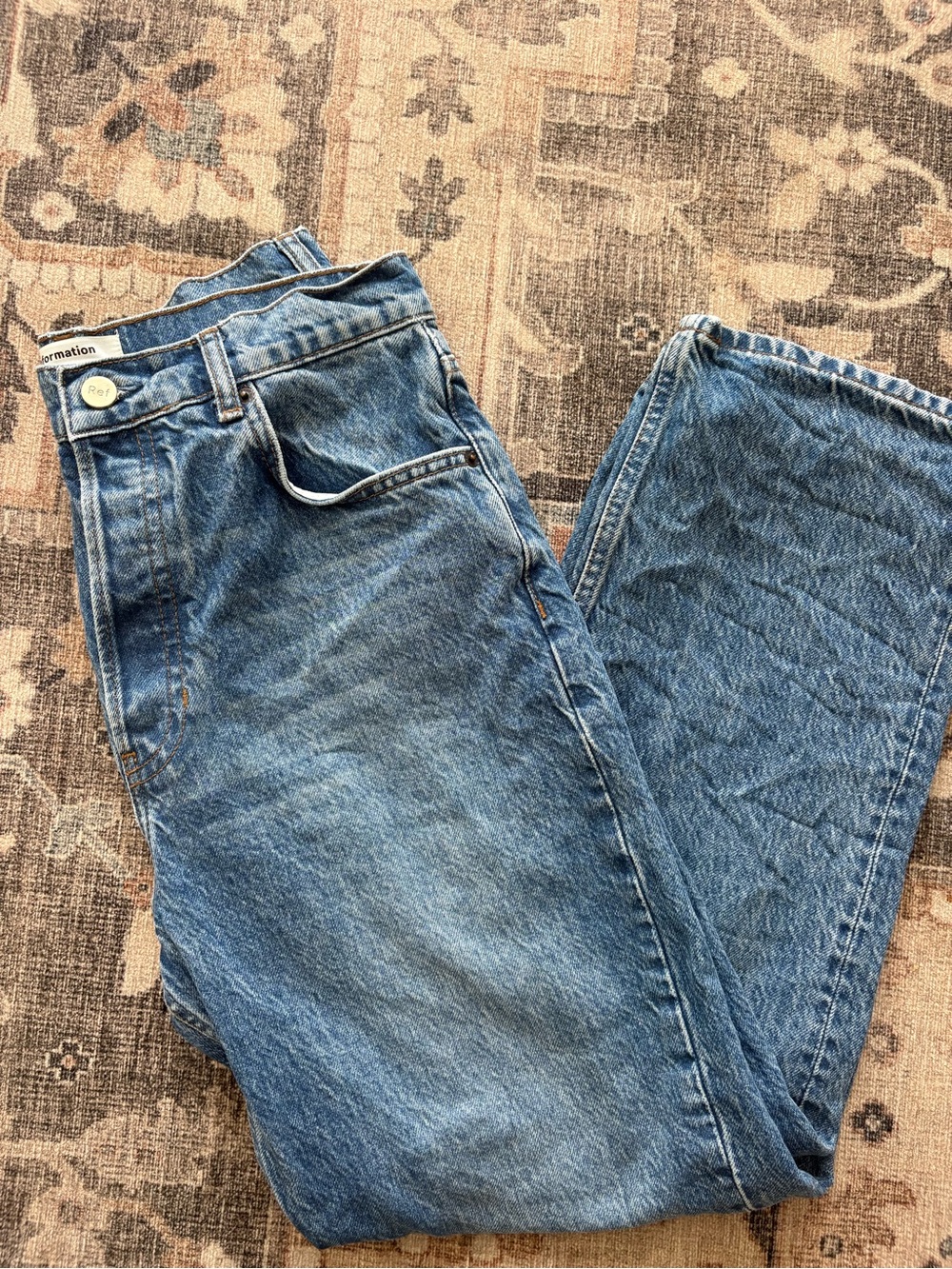 Reformation Cynthia high waist straight leg Jean Colorado wash size 29 - Picture 2 of 6